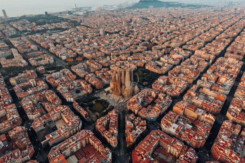 Colorful architecture of Barcelona